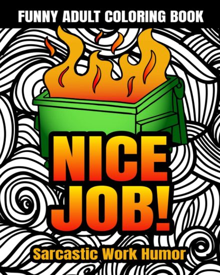 Funny Adult Coloring Book cover