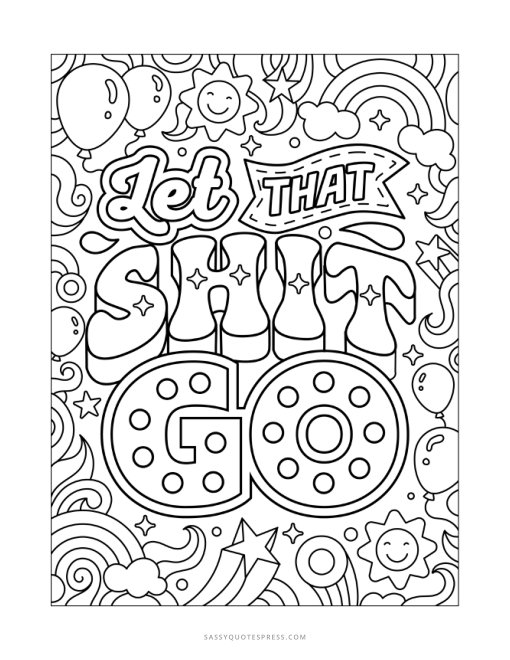 Let That Sh*t Go coloring page